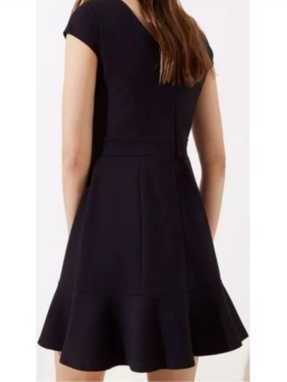 LOFT Ponte Flounce Flair Dress - Picture 3 of 9